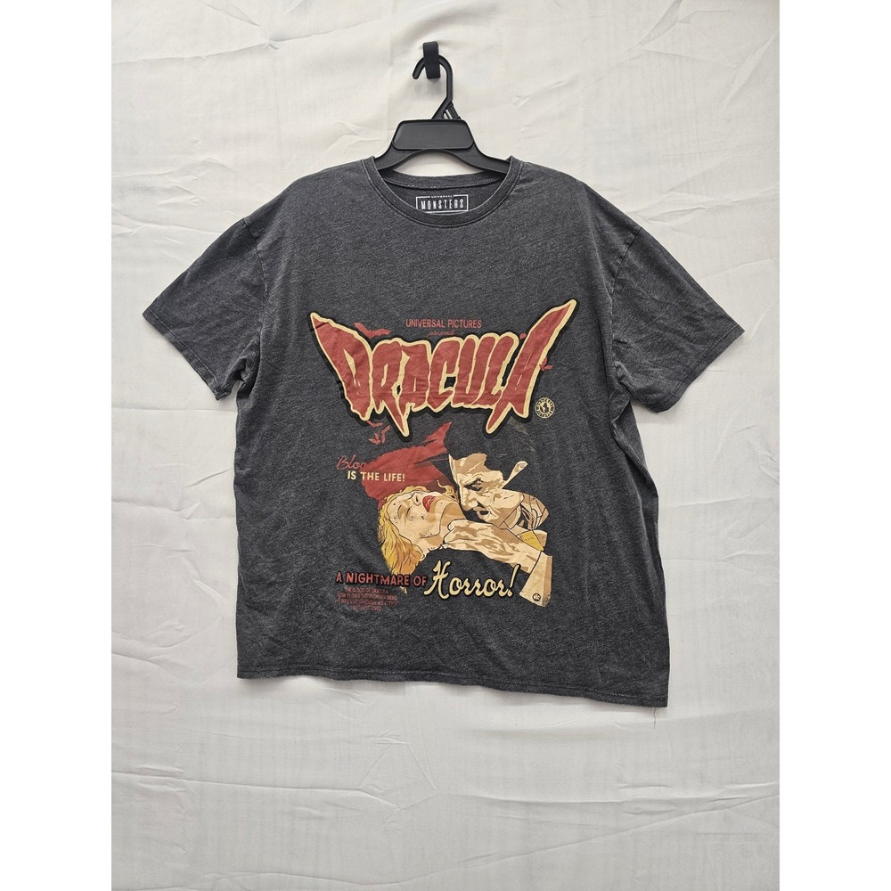 Universal Monsters‎ Dracula Graphic T-Shirt Mens Large Charcoal Black T003209008